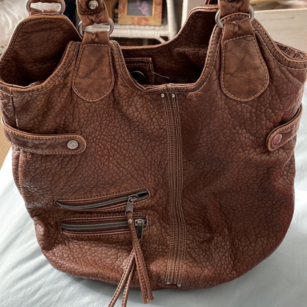 SPARROW TRUE Bag Vintage Purse Boho Vegan Leather Brown